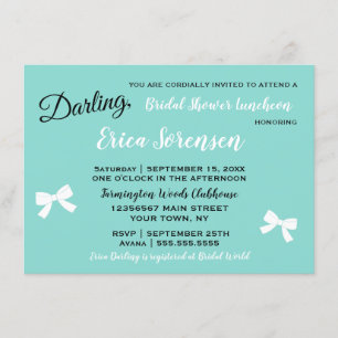 Brid & Family Little Black Dress Tiara Party Inbjudningar