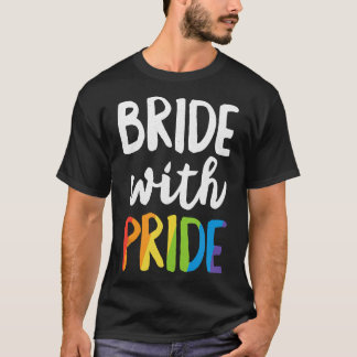 Brid med Pridet Rainbow Lesbisk Bachelorette Part T Shirt