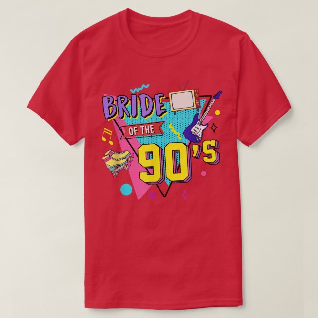 Brid över 90-talets Retro 90-talTEMOT Bachelorette T Shirt (Design framsida)