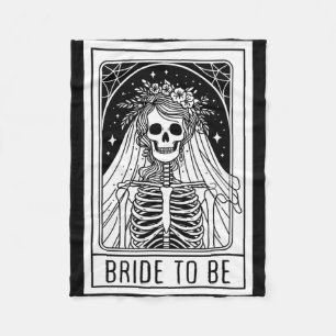 Brid som ska vara Gothic Skeleton Tarot Card Bache Fleecefilt