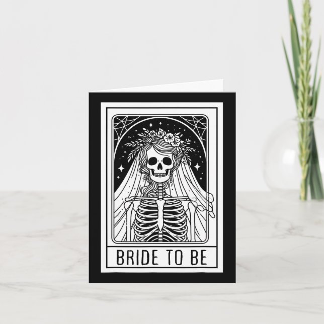 Brid som ska vara Gothic Skeleton Tarot Card Bache Kort (Framsida)