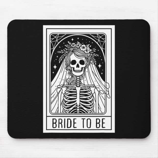 Brid som ska vara Gothic Skeleton Tarot Card Bache Musmatta (Framsidan)