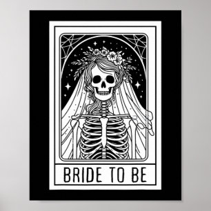 Brid som ska vara Gothic Skeleton Tarot Card Bache Poster