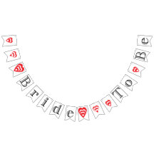 BRID SOM SKA VARA Möhippa Decor: Black, White, Red