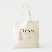 Brid Squad Editable Färg Brudens sida Tote Bag
