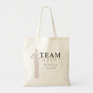 Brid Squad Editable Färg Brudens sida Tote Bag Tygkasse