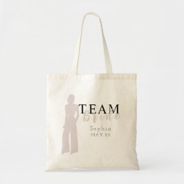 Brid Squad Editable Färg Brudens sida Tote Bag Tygkasse