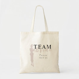 Brid Squad Editable Färg Brudens sida Tote Bag Tygkasse