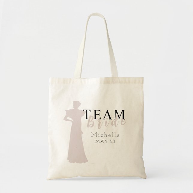 Brid Squad Editable Färg Brudens sida Tote Bag Tygkasse (Framsidan)