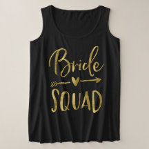 Brid Squad Plus Storlekt Tanktop Guld Hjärtpil