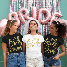 Brid Squad Shirt med Faux Guld Diamond-grafik