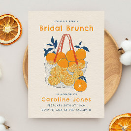 Bridal Branch & Lunch Watercolor Orange Juice  Inbjudningar