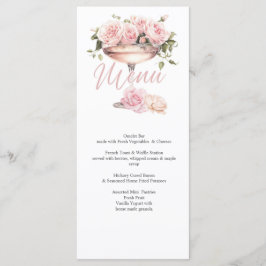 Bridal Brunch, Bridal shower, floral, elegant Meny