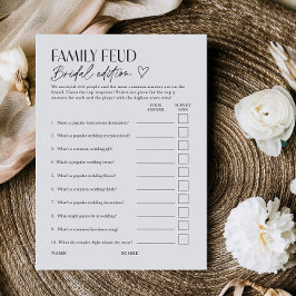 Bridal Feud Popular TV Game Show Trivia Card Inbjudningar