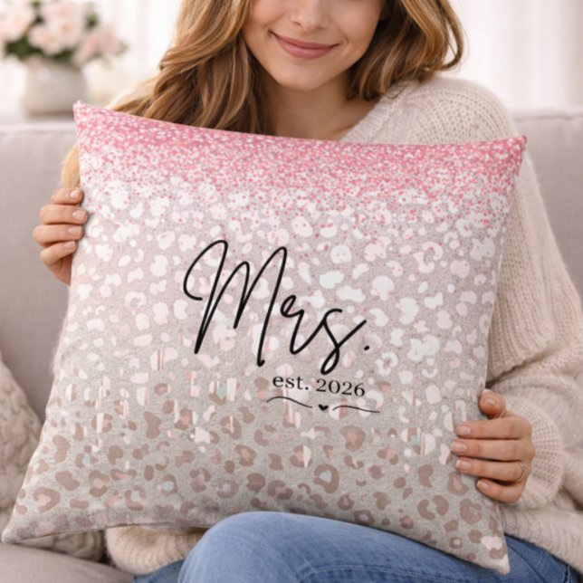 Bridal Leopard Print Wedding Cushion Kudde (Skapare uppladdad)