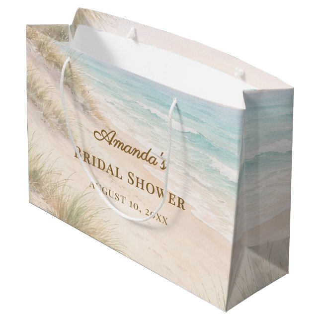 Bridal Shower beach coastal elegant (Baksidan Vinklad)