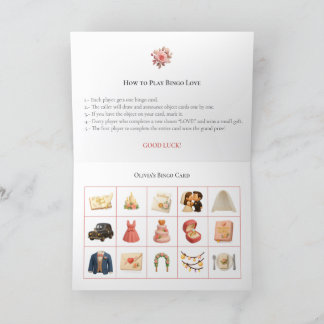 Bridal Shower Bingo Game Board17. Fun Party Helgkort