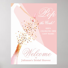 Bridal Shower Blush Pink Welcome Poster