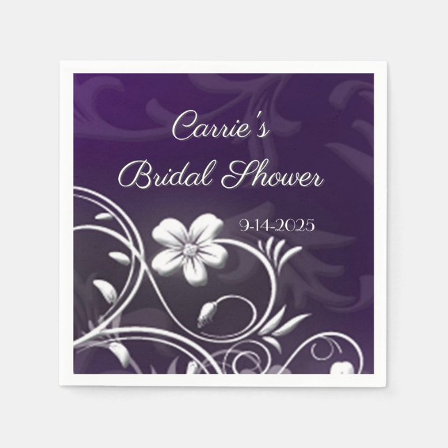 Bridal Shower custom party coasters Pappersservett (Framsidan)