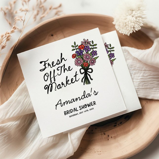 Bridal Shower Fresh Off The Market  Pappersservett (Skapare uppladdad)