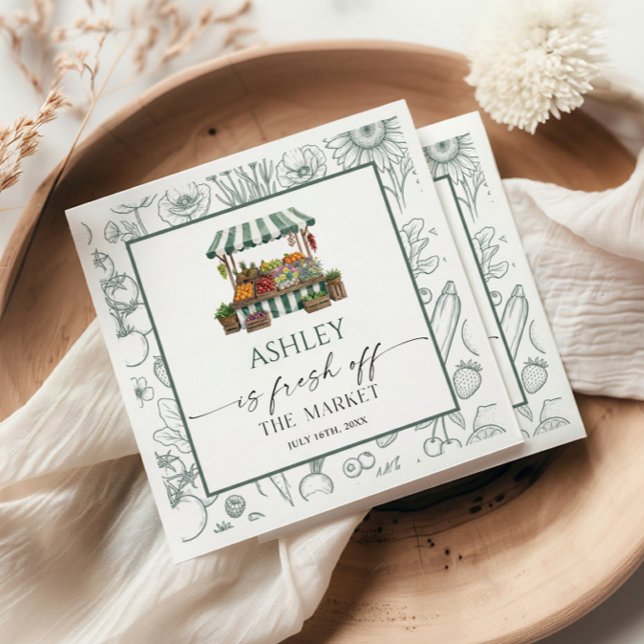 Bridal Shower Fresh Off The Market  Pappersservett (Skapare uppladdad)