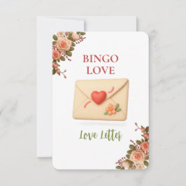 Bridal Shower Game Bingo Card – Love Letter