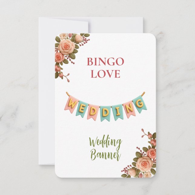Bridal Shower Game Bingo Card – Wedding Banner (Framsida)