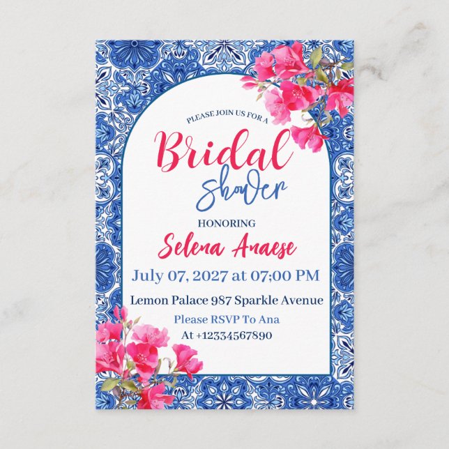 Bridal Shower Invitation Card Inbjudningar (Framsida)