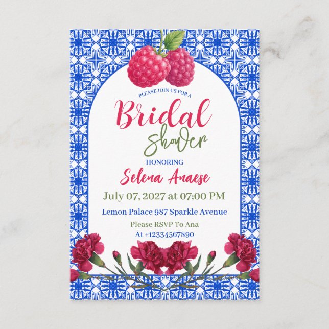 Bridal Shower Invitation Card Inbjudningar (Framsida)