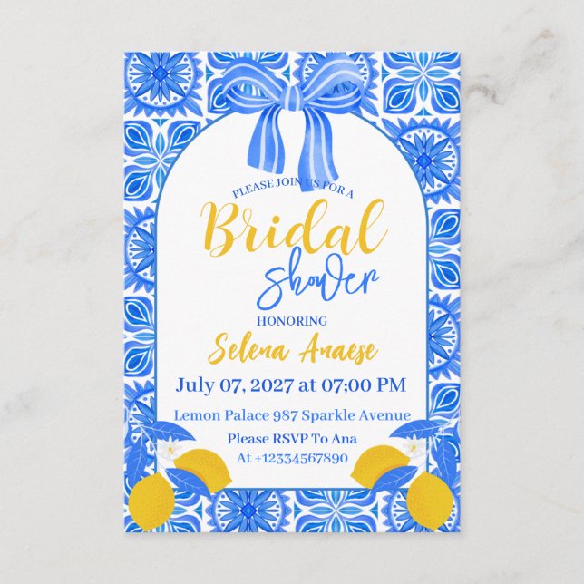 Bridal Shower Invitation Card Inbjudningar (Framsida)