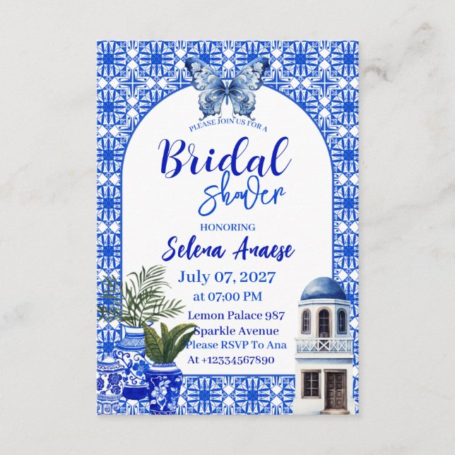 Bridal Shower Invitation Card Inbjudningar (Framsida)