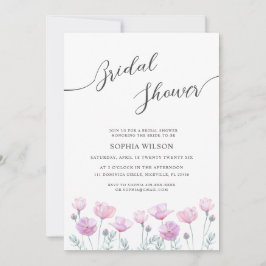 Bridal Shower Invitation delicate flowers. Inbjudningar