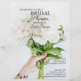 Bridal Shower Invitation Postcard Brevhuvud