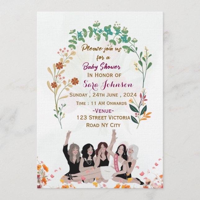 Bridal Shower Invitations  Inbjudningar (Framsida)