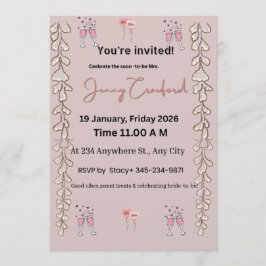 Bridal Shower Invite | Editable Digital Template | Inbjudningar