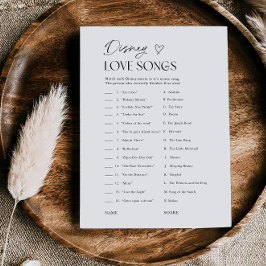  Bridal Shower Love Songs Movie Trivia Game Card Inbjudningar
