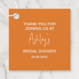 Bridal Shower Mid-Century Modern Orange Sol Mod Gåvor Etiketter