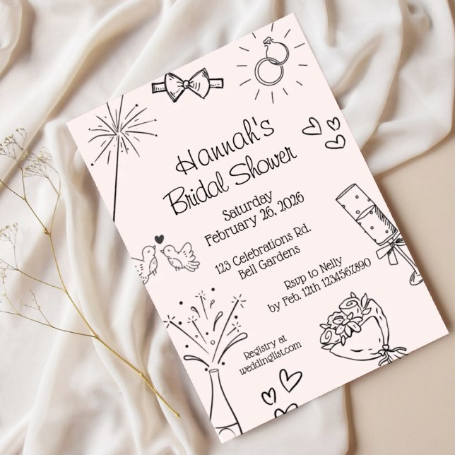 Bridal Shower, Modern Boho Minimalist,chic,    Inbjudningar (Skapare uppladdad)