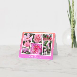 Bridal Shower (Pink Roses) Inbjudan