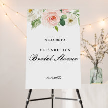Bridal shower rosa oro floral Foam Boards