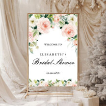 Bridal shower rosa oro floral Foam Boards