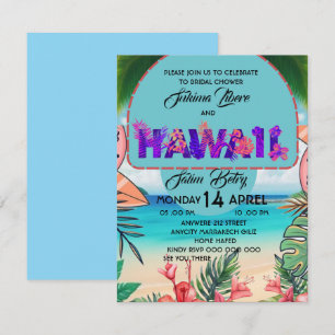 ,Bridal Shower Strandinbjudan Mall,Tropica Inbjudningar