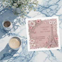 Bridal Shower Traveling from Miss to Mrs Vintage  Pappersservett