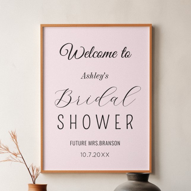 Bridal Shower Välkomst Rosa  Poster (Skapare uppladdad)