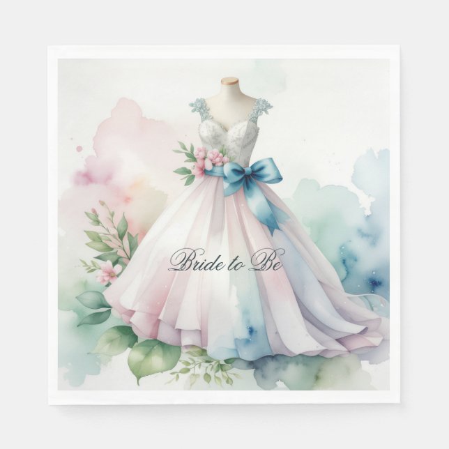 Bridal Shower Wedding Dress Pappersservett (Framsidan)