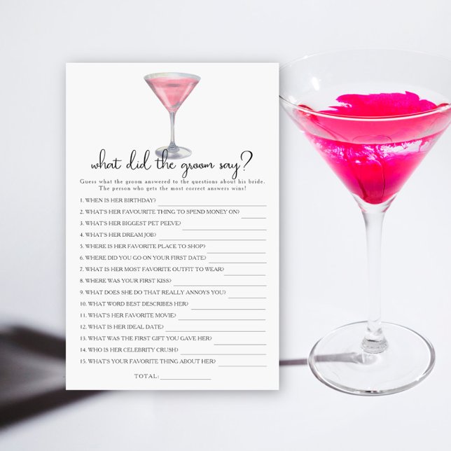 Bridal shower What did the groom say  (Skapare uppladdad)