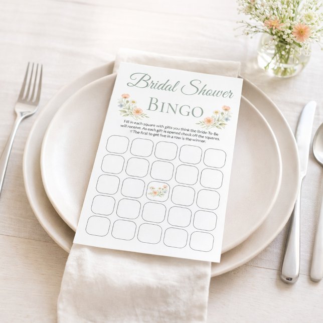Bridal Shower Wildflower Bingo Game (Skapare uppladdad)