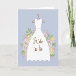 Bridal Shower with Dress and Flowers Kort