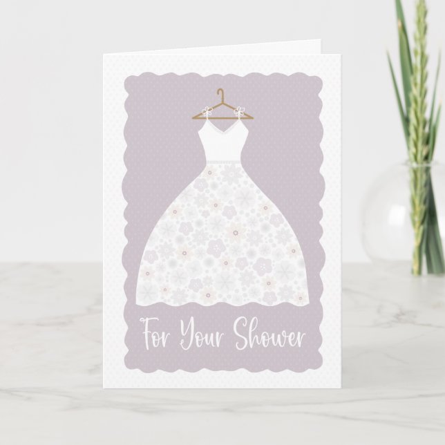 Bridal Shower with Flowery Dress Kort (Framsida)