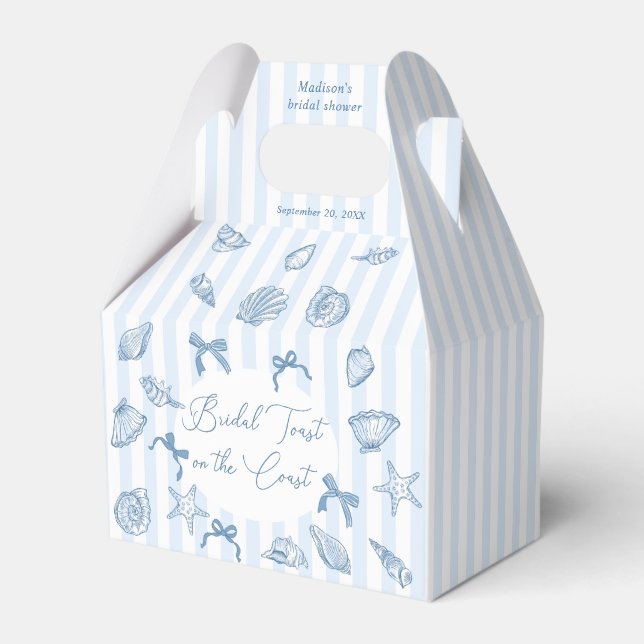 Bridal Toast On The Coast Seashells Bridal Shower Presentaskar (Framsidan Sidan)